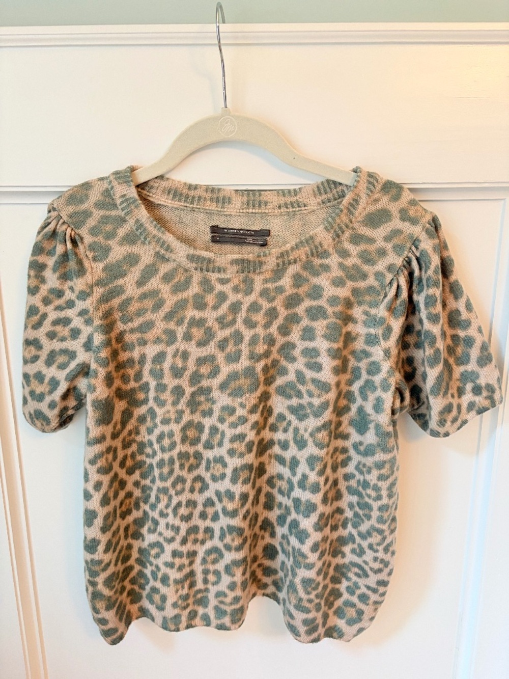 Anthropologie Leopard Print Knit Top